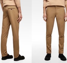 Zara Man Straight Leg Chino Pant Men  s Size 32x29 Sand Brown Modern Chino Preppy