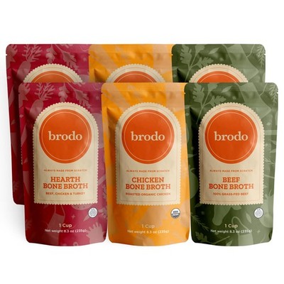 Brodo Classic Variety Pack with Collagen & Protein, Includes Organic Chicken,...