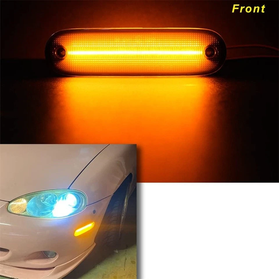 4Pcs Smoked Lens LED Side Marker Light For Mazda MX-5 Miata 1990-2005 NA01515FX - Image 3 of 4