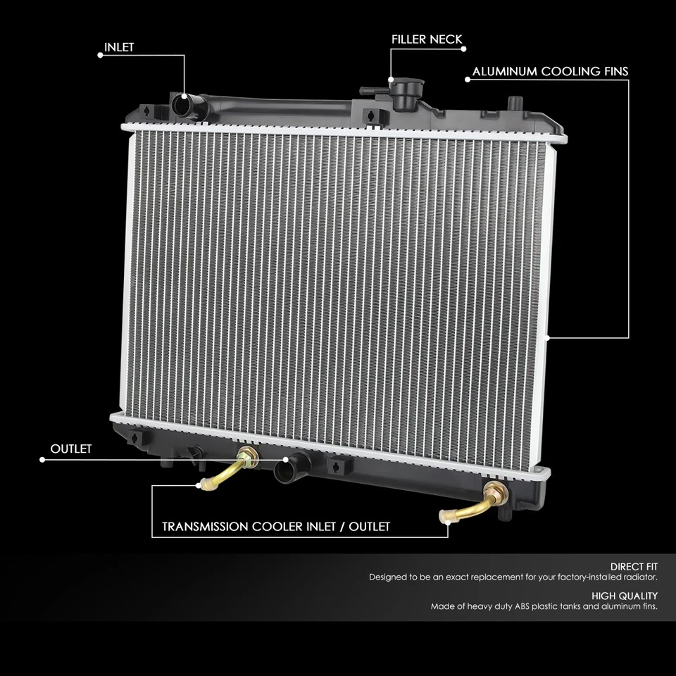 For 1995-2000 Suzuki Esteem Cooling Radiator Factory Style Aluminum Core 2085 - Image 2 of 4