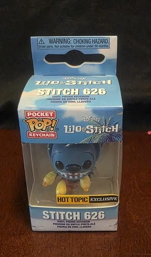 Funko Pocket Pop! Disney Lilo & Stitch Stitch 626 Hot Topic Keychain Key Ring