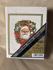 VTG 1997 Pioneer Mini-Max Xmas Santa Photo Album 100 Pockets Holds Up To 4  x 6  