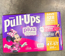 Huggies Pull-Ups Plus Girls Training Pants 4T-5T Minnie Mouse Disney 102ct