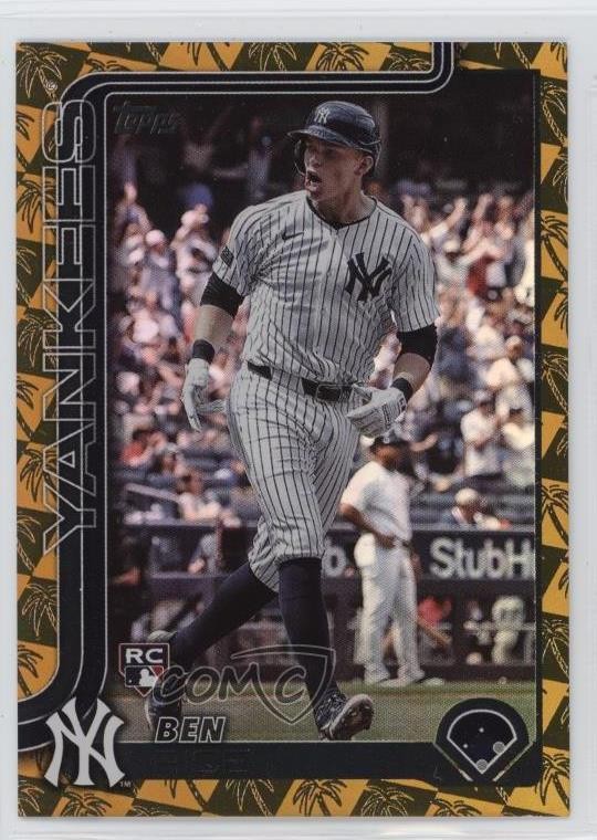 2025 Topps Series 1 Spring Training Gold Foilboard /50 Ben Rice #337 Rookie RC