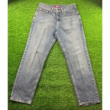 Lee Premium Select Regular Fit Straight Leg Jeans 32x32 Blue Denim Stretch