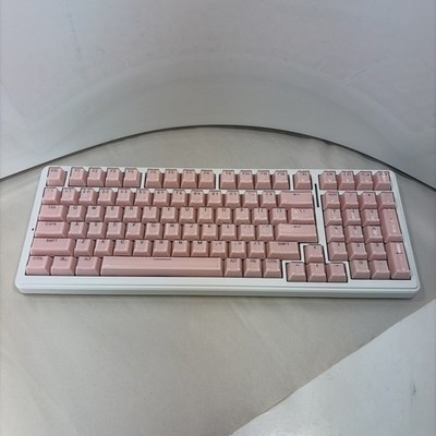 AULA F99 Wireless Mechanical RGB Keyboard- White/Pink, No Dongle