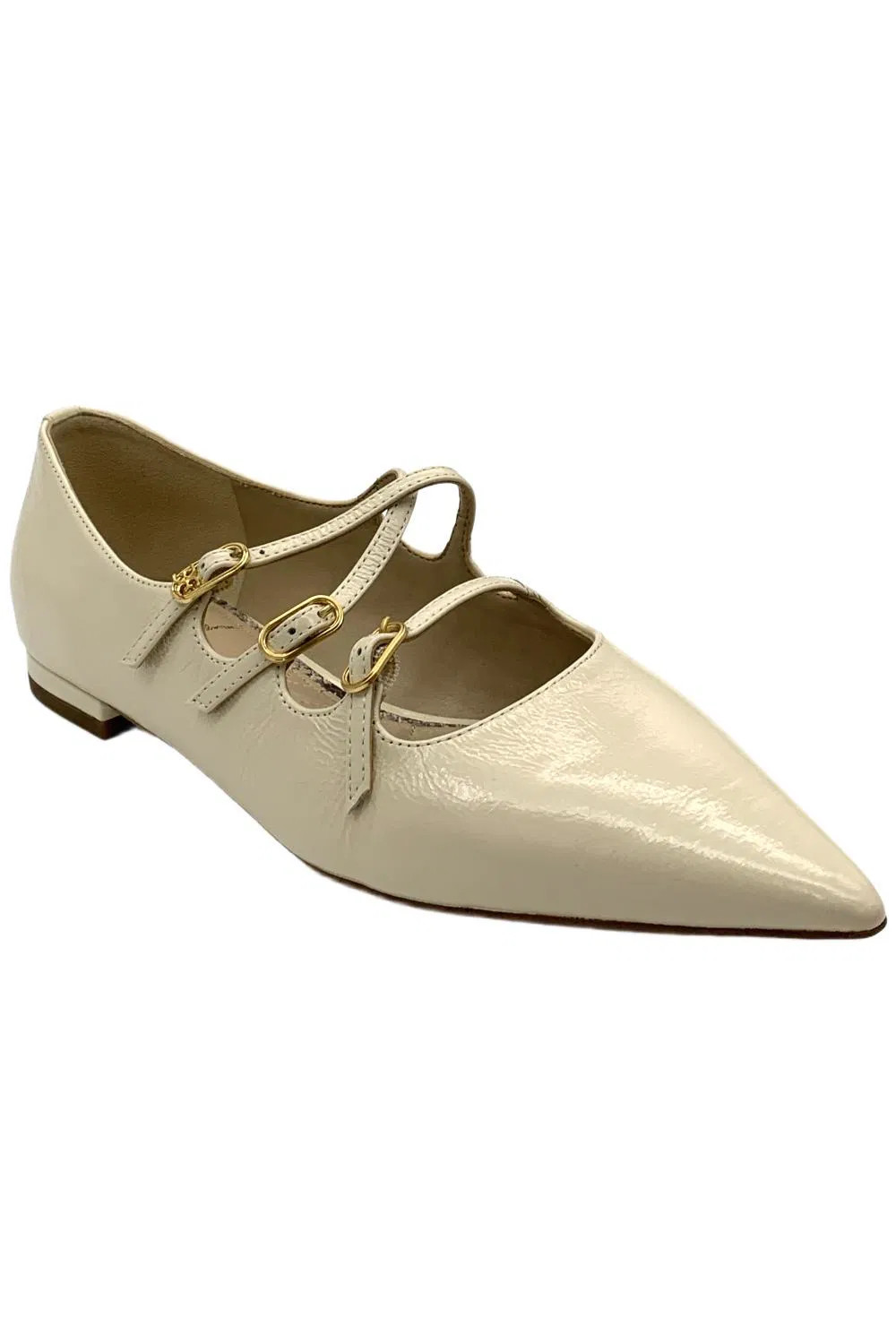 Sam Edelman Womens Cass Crisscross Buckle Flats Ivory 8790₽