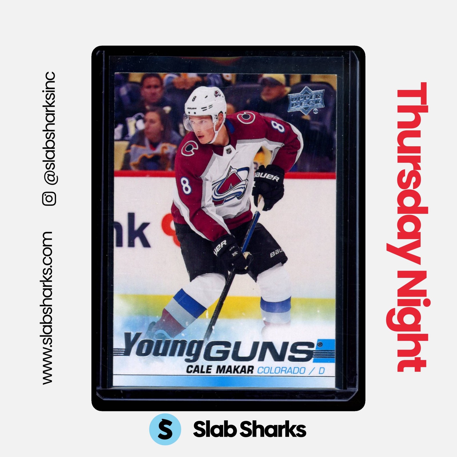 2019 UPPER DECK #493 CALE MAKAR YOUNG GUNS RC ROOKIE