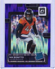2022 Panini Donruss Optic Prizm Football Nik Bonito No. 270 Denver Broncos