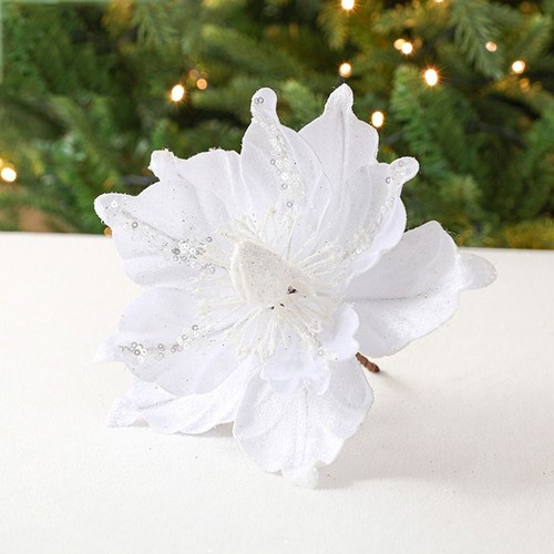 Hanging Ornament Christmas Tree Flowers Xmas Gift Fake Flower Home Decoration - Picture 6 of 13
