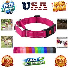 Martingale Collar for Dogs, Escape Proof No Pull, Hotpink, M Gentle Cinch S...