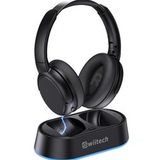Wireless Headphones for TV Watching, TV Headphones with Transmitter Charging ...