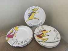 Pottery Barn Kids Reindeer Christmas Plates Melamine 8” Set Of 8