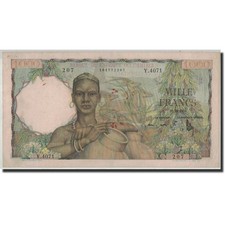 [#313943] Banknote, French West Africa, 1000 Francs, 1954, 1954-10-28, KM:42, AU