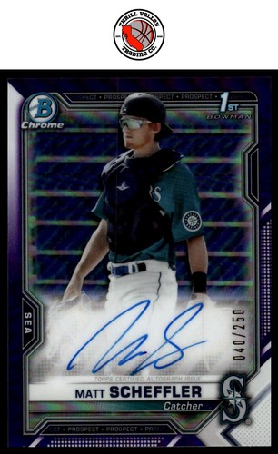 Matt Scheffler [Gold Refractor] #CPA-MSC 2021 Bowman Chrome Prospect Autographs card