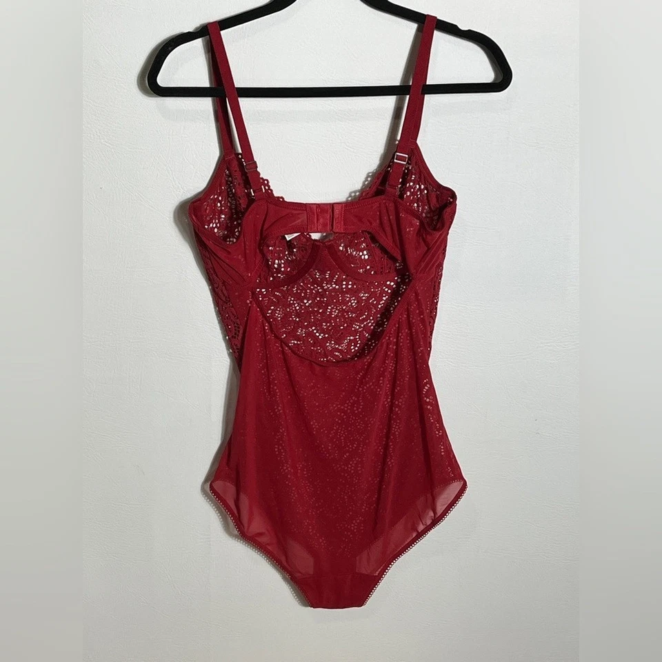 DKNY красный кружевной белье боди XL - Изображение 4 из 4