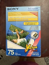 NEW Sony SVM-75LS 3 Print Cartridges & Photo Paper Value Pack 75 Prints Digital