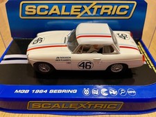 NEW Scalextric C3415 MGB 1964 Sebring No. 46 White DPR Car