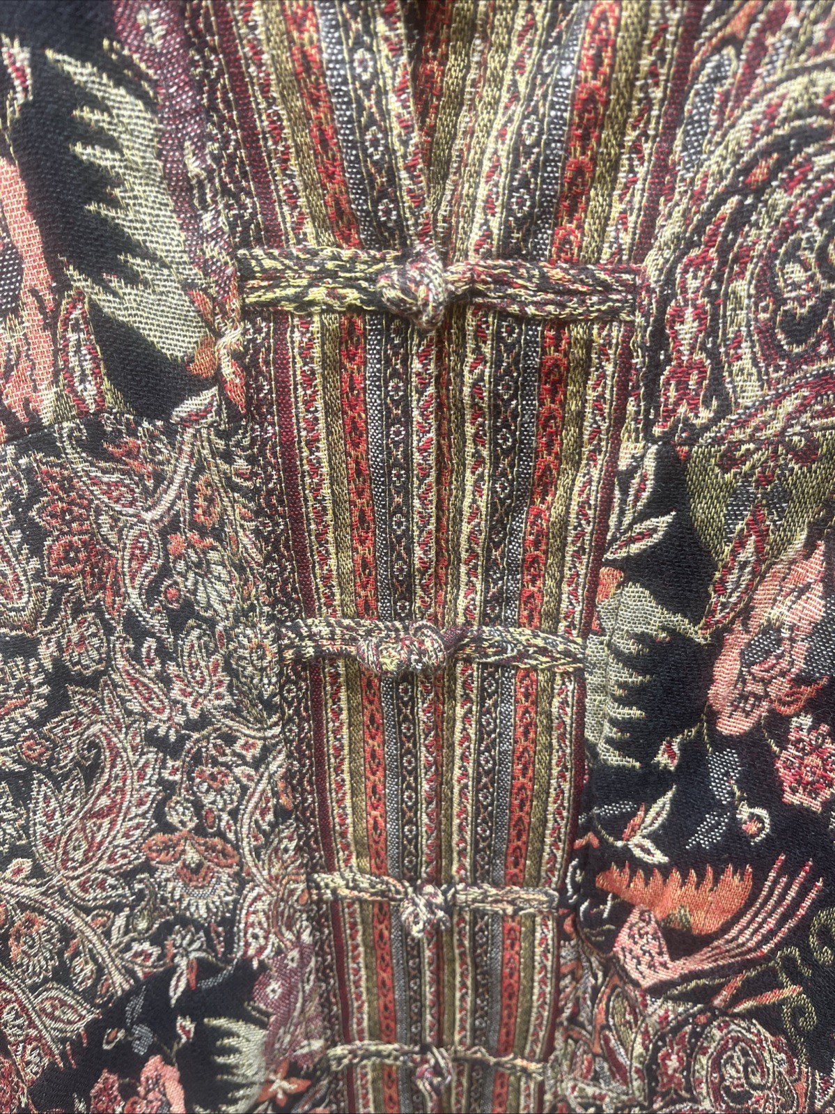 Tapestry Patchwork Lined Jacket X-Large White Sta… - image 3