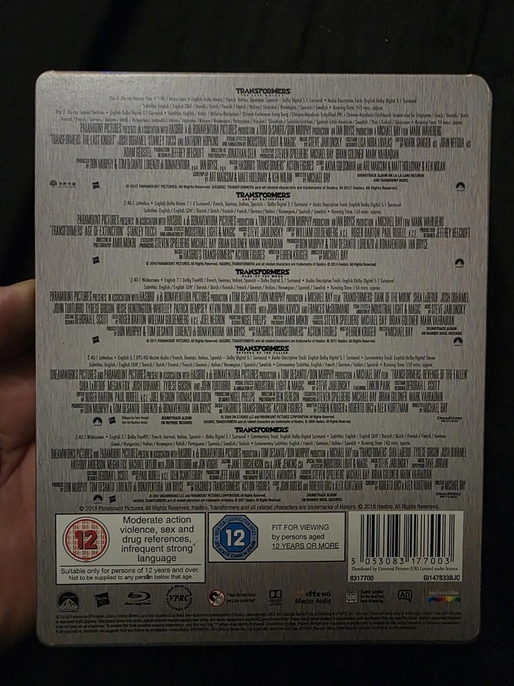 LAST CHANCE: Transformers 5 Movie Collection UK Region-Free Blu-ray Steelbook - Image 2 of 2