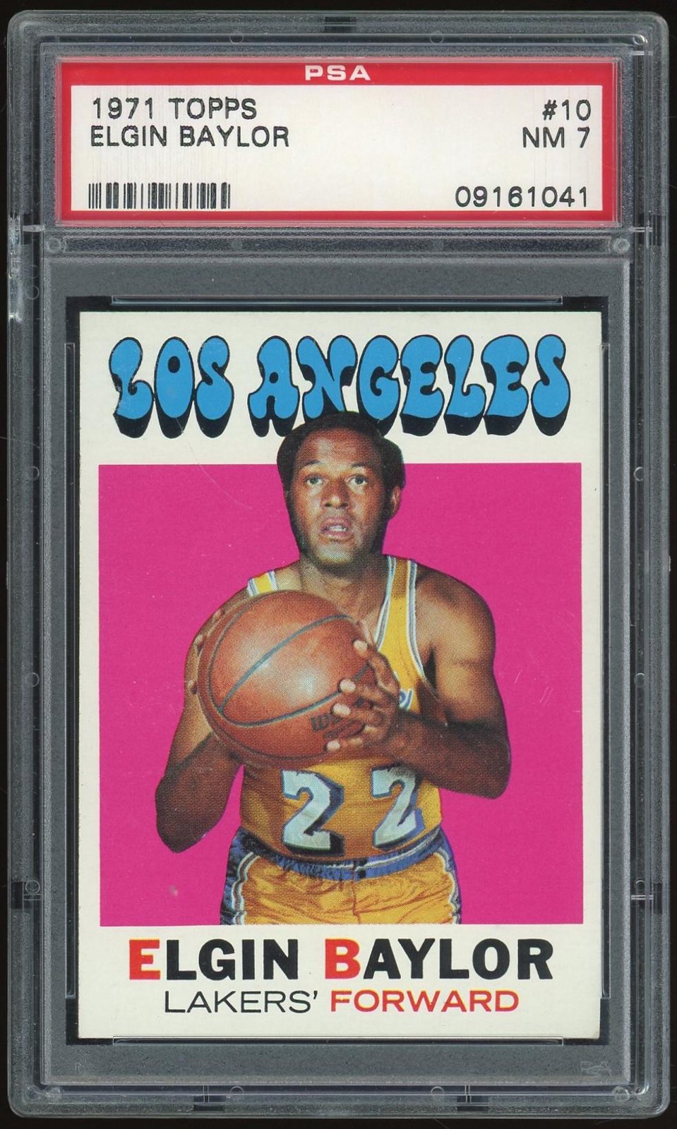 1971/72 Topps #10 Elgin Baylor PSA 7 *1041