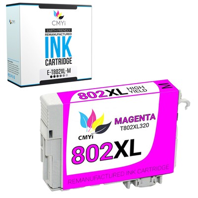 1-Pack CMYi Replacement 802XL Magenta Ink Cartridge for Epson WorkForce WF4730