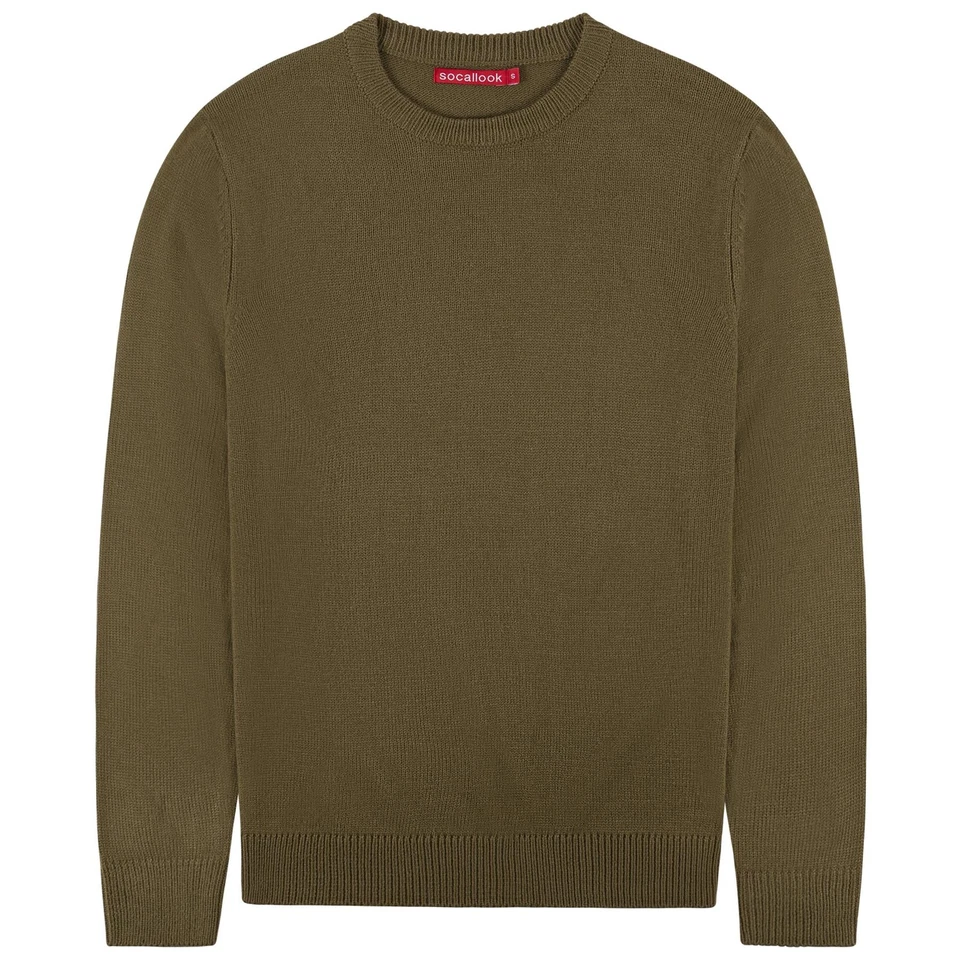 Socal Look Men's Sweater Crew Neck Long Sleeve Acrylic Pullover - Image 3 of 4