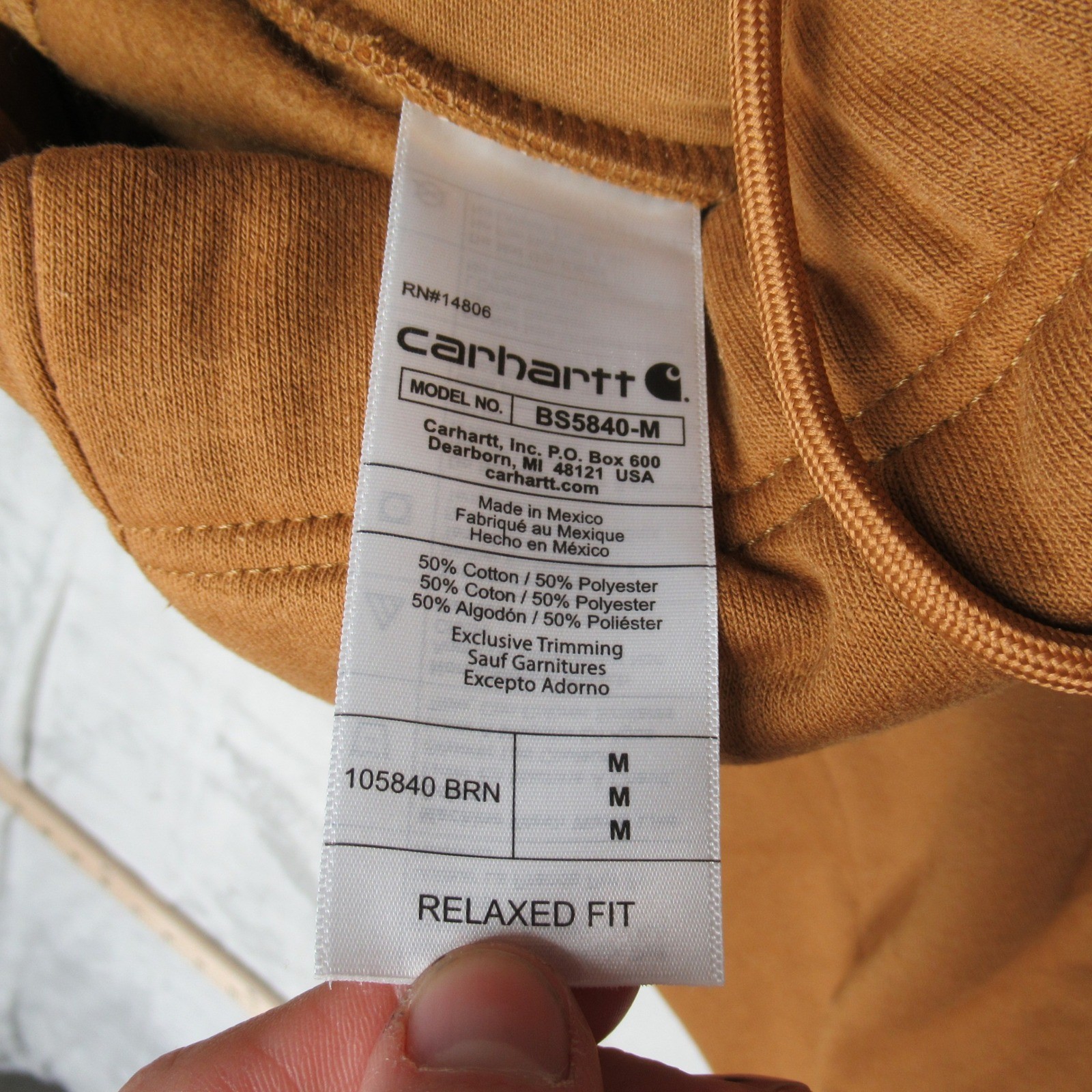 Carhartt Shorts Mens Medium Brown Relaxed Fit Midweight Fleece 105840 $45 NEW thumbnail 3