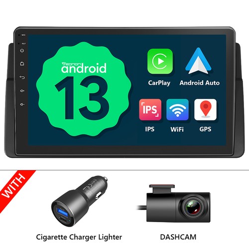 Para E46 1998 BMW 318 320 328 Android 13 CarPlay Radio Coche GPS Navegación por satélite Estéreo SWC - Imagen 24 de 34