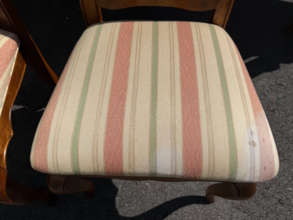 Ethan Allen Country French Dining Chair Splatback Upholstered Birch 26-6302 - Image 4 of 4