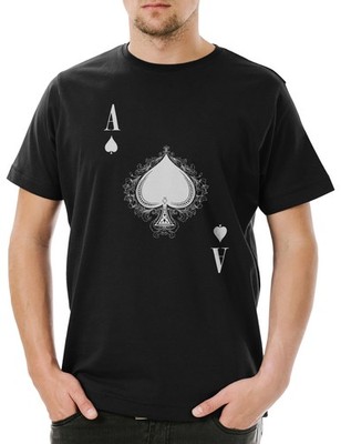 Ace Of Spades IV Herren T-Shirt Spade Ace Poker Card Casino Karte Royal Flush