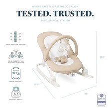 BABY DELIGHT AURA  DELUXE PORTABLE ROCKER  SEAT FOR - QUILTED ORGANIC OAT