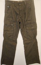 Kam Mens Brown Pockets Cargo Pants Finest Quality Waist 36 leg 28 leg Used