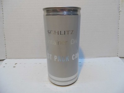 SCHLITZ 12 OZ CONTAINER DIV. TEST PACK CAN~WHITE (TALL CAN)