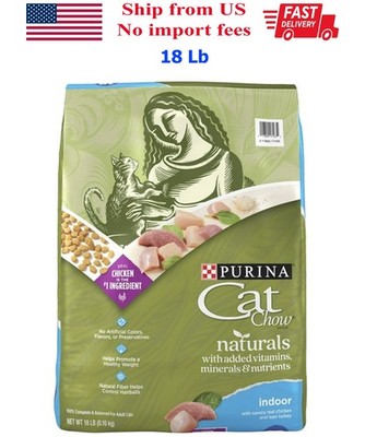Purina Cat Chow Naturals, Indoor Dry Cat Food, Chicken & Turkey, 18 lb