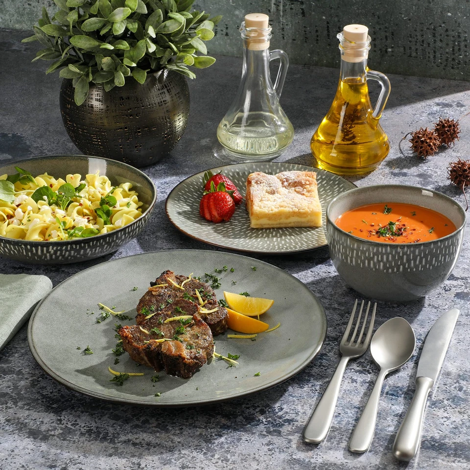 Juego de vajilla Matisse 16 piezas doble cuenco, servicio para 4 - gres verde... Foto 3 de 4