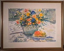 [Authentic] Print Patrick Livingstone Lithograph Flowers and Fruits V142