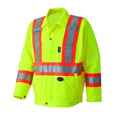 Pioneer Safety Hi-Vis Traffic Safety Jacket Yellow/Green Small (V1070260U-S)