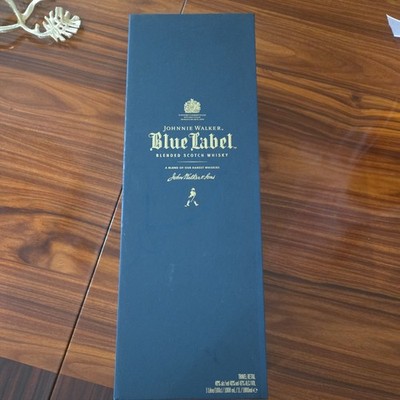 Jonny Walker blue label empty bottle w/box 1L