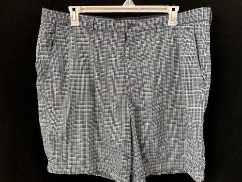 Cutter & Buck shorts size 40 mens 4 pockets 9" inseam blue check - Picture 1 of 5
