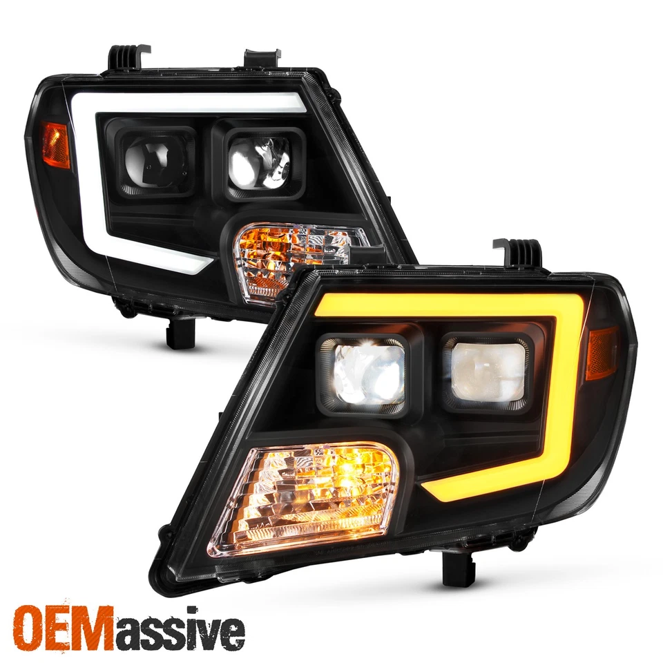 Faro proyector doble LED DRL Switchback para Nissan Frontier 09-21 2009-2021 Foto 2 de 4