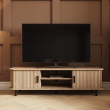 Omari TV Unit Oak Effect Media Cabinet with Storage Living Room Furniture