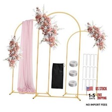 Wedding Arch Backdrop Stand 6FT, 5FT, 4FT Set of 3 Metal 6FT 5FT 4FT Gold