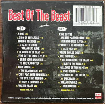 British version 2CDs IRON MAIDEN BEST OF THE BEAST | eBay