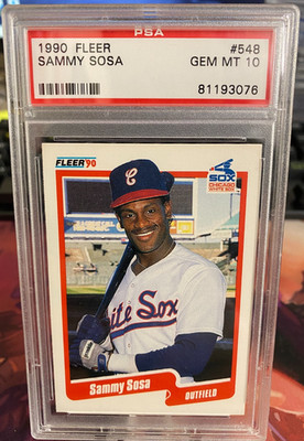 1990 FLEER, SAMMY SOSA #548 PSA GEM MINT 10 | eBay
