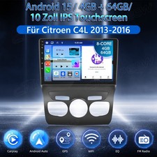4+64G KAM Android 15 Apple Carplay Autoradio Für Citroen C4 DS4 2011-18 GPS NAVI
