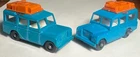 Two Vintage Lesney Matchbox #12 Land Rover Safari Trucks       -A3