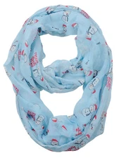 New! D&Y Christmas Theme Sheer Loop Infinity Scarf / Choose Your Theme! 