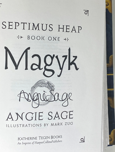 Septimus Heap, Book One: Magyk by Angie Sage (2005) Autographed! - Picture 2 of 5