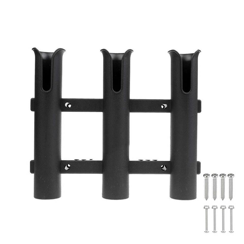 Removable 3 Tube Boat Fishing Rod Holder w/Screws for Marine Kayak Side ...